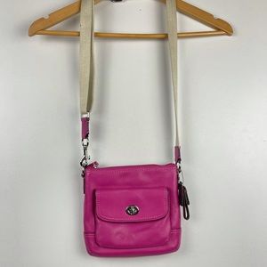 COACH Park Pink Leather Swingpack Crossbody
